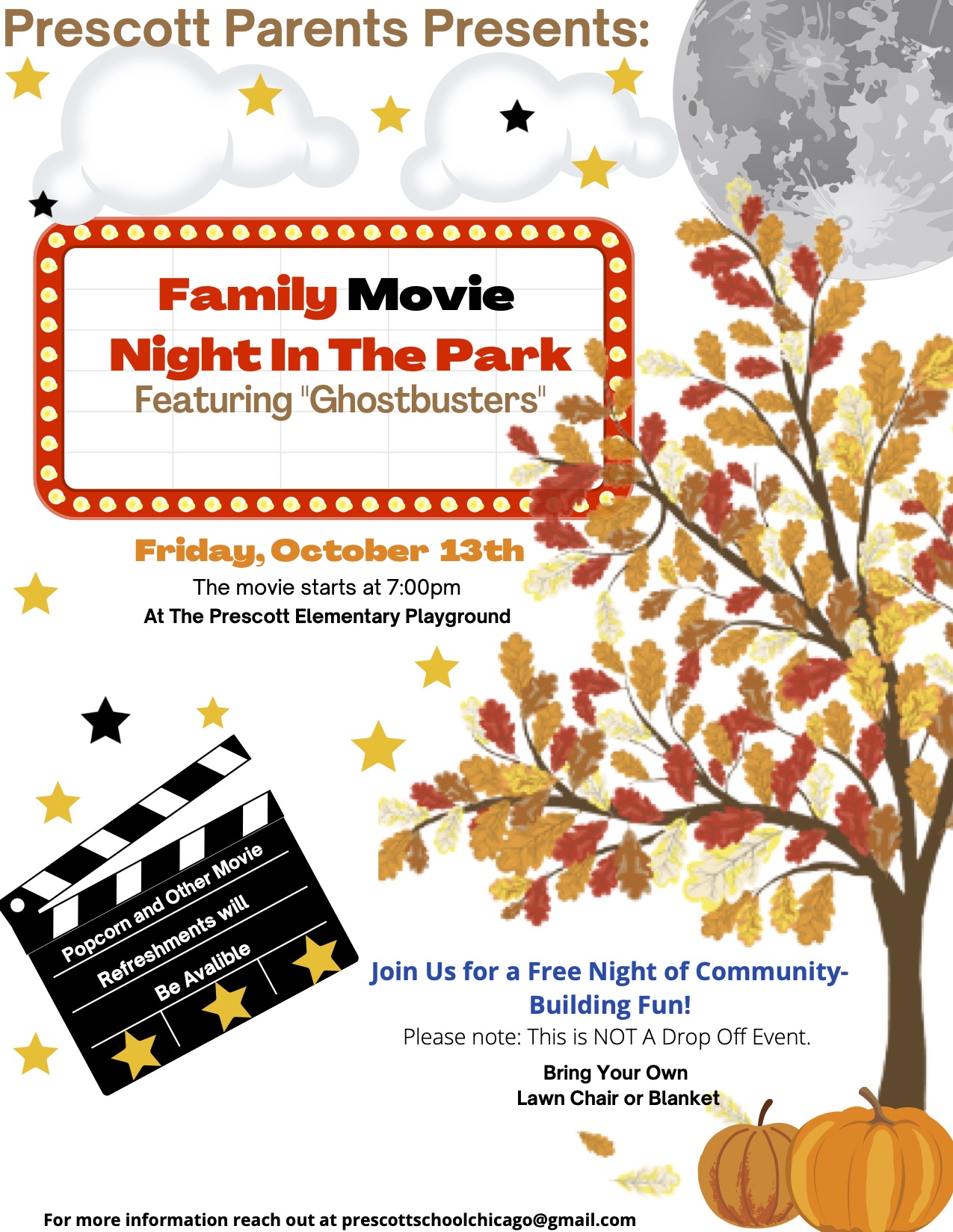 Prescott’s Fall School Movie Night Ghostbusters Edition Prescott Parents